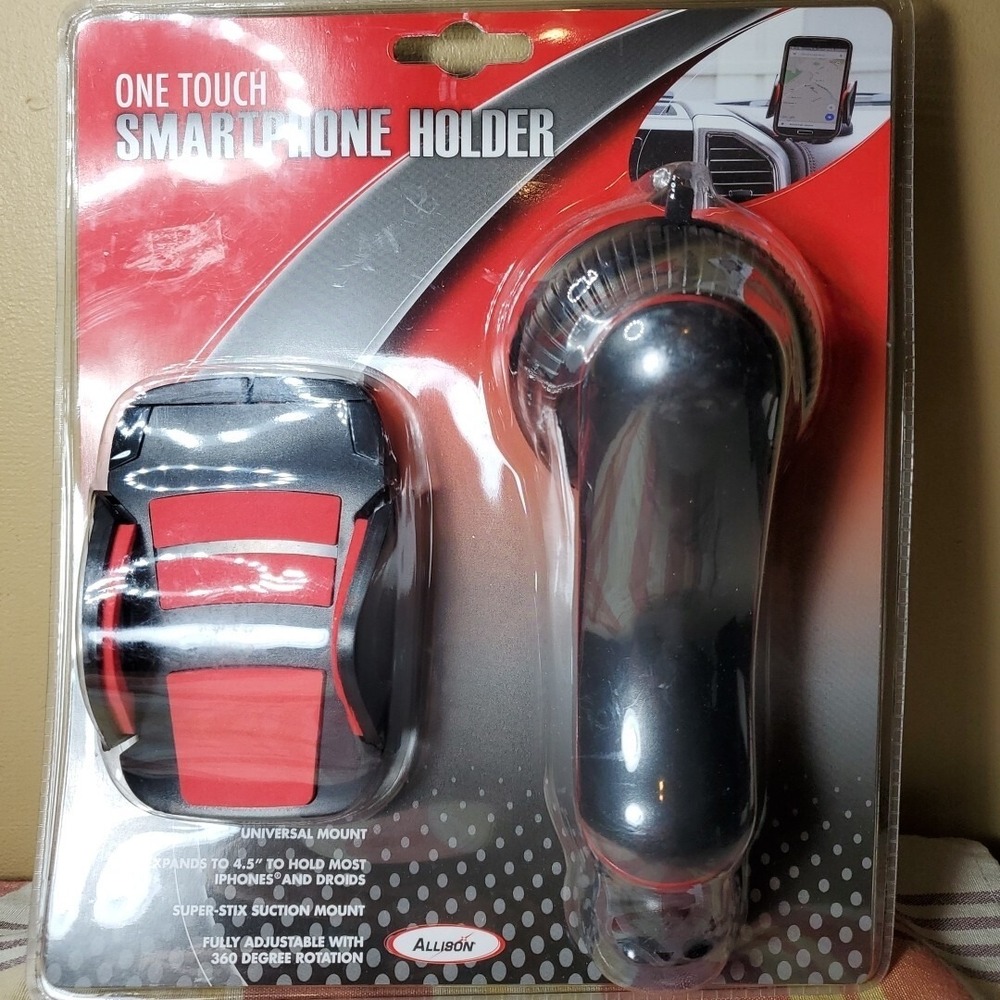 Allison‎ OS Car Smartphone Holder Universal Black Red Suction Mount 95-0475